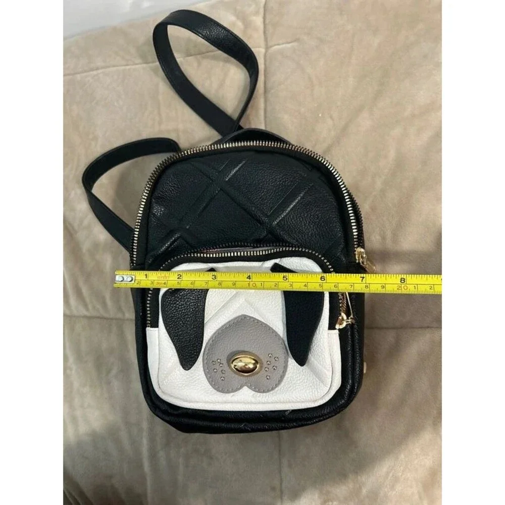 Betsey Johnson Mini Dog Face Backpack Rose Lining